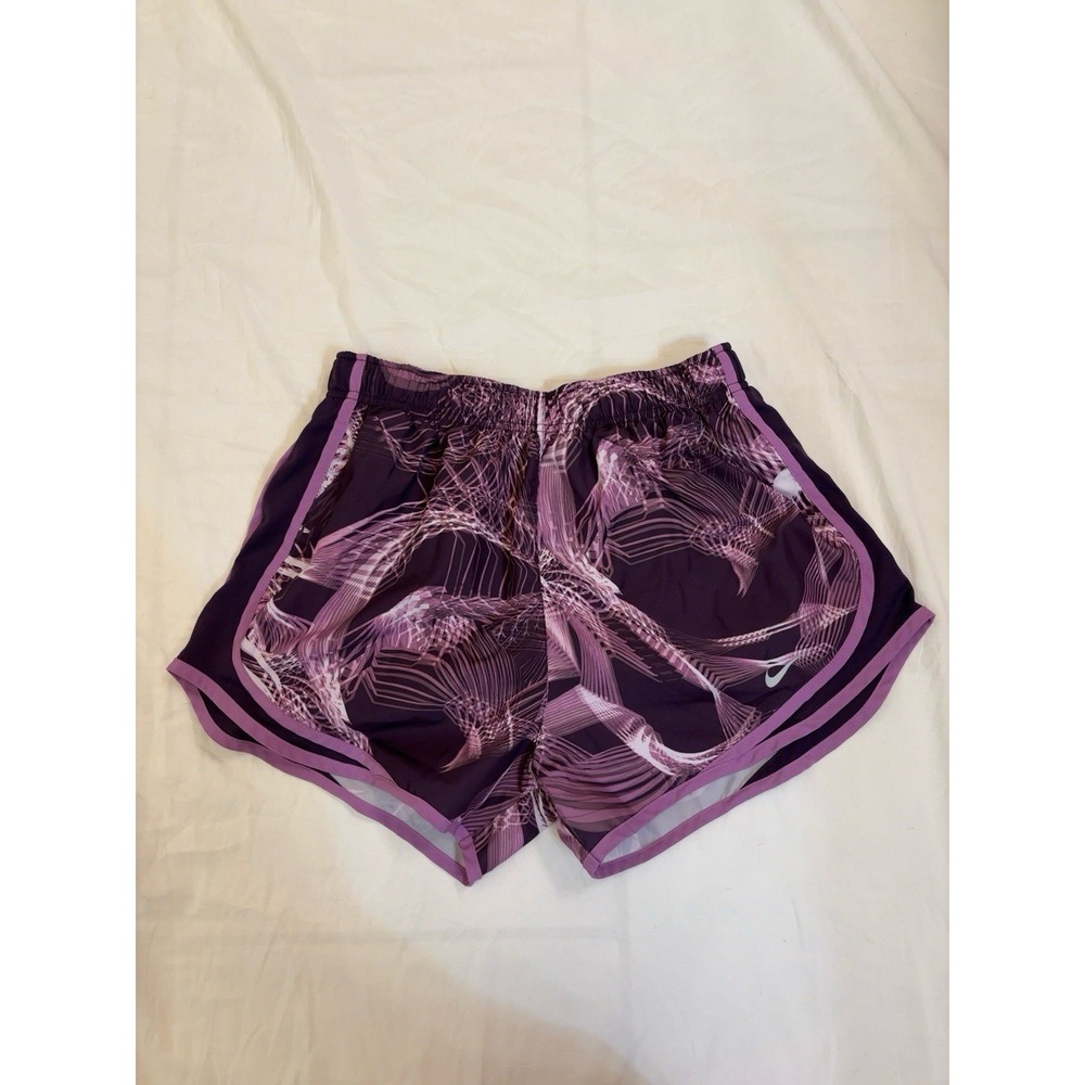 Nike Dri-FIT Women's Purple Pink Abstract Running Shorts Breathable 3.5" Inseam